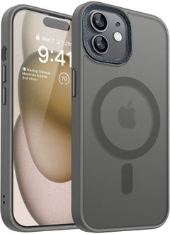 Case BENTOBEN Magnetic Iphone 16, Compatible with Wireless Charger and Magsafe Card Wallet, Simple Clear Shockproof Drop Resistant Anti-Fingerprint Case Compatible with Iphone 16 - Grey