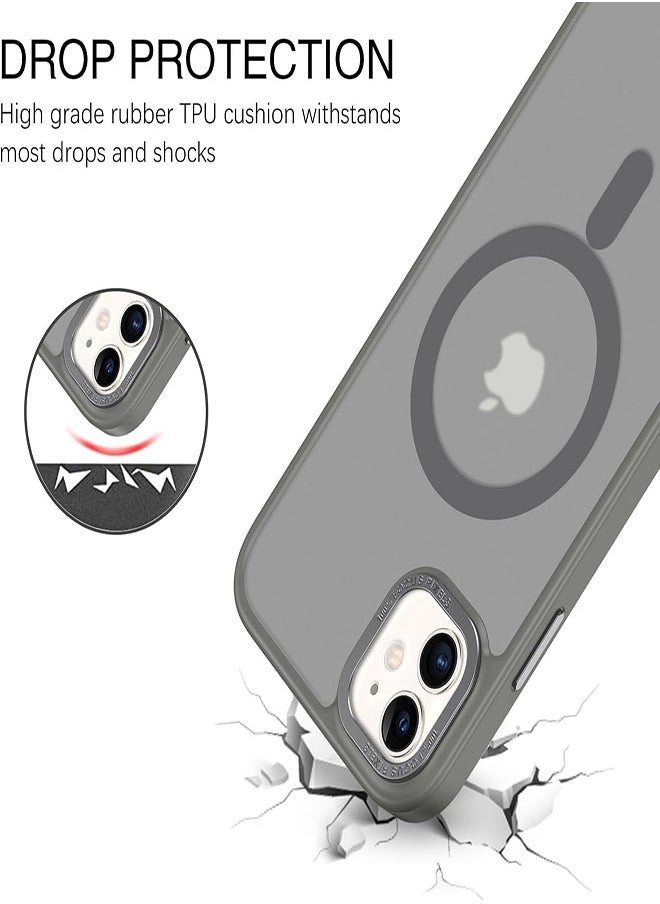 Generic - Case BENTOBEN Magnetic Iphone 16, Compatible with Wireless Charger and Magsafe Card Wallet, Simple Clear Shockproof Drop Resistant Anti-Fingerprint Case Compatible with Iphone 16 - Grey - Image 1