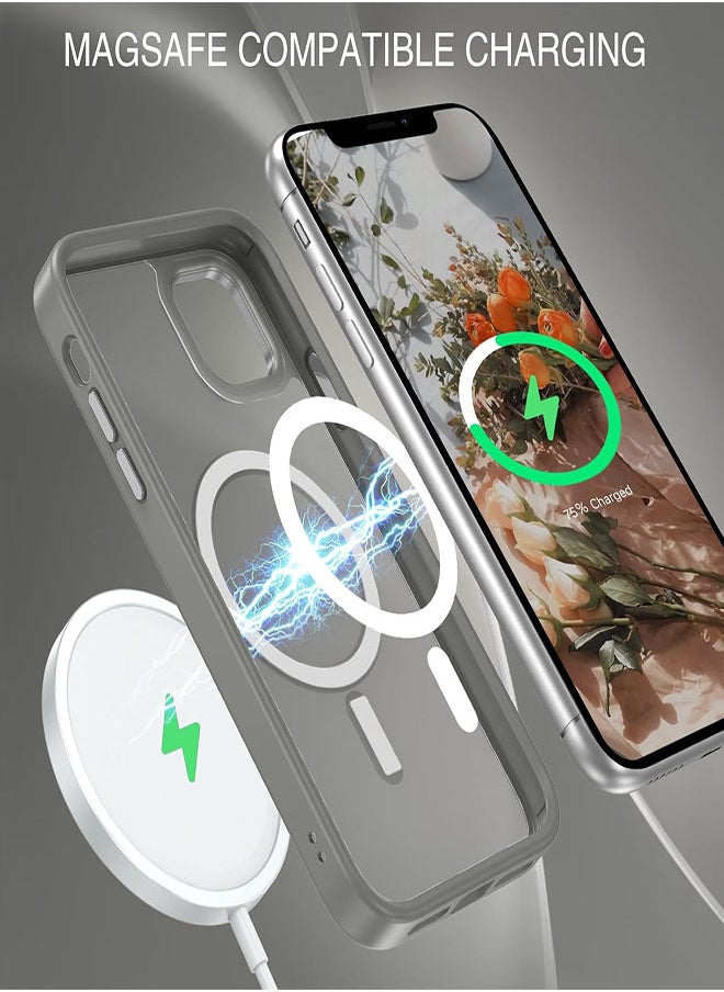 Generic - Case BENTOBEN Magnetic Iphone 16, Compatible with Wireless Charger and Magsafe Card Wallet, Simple Clear Shockproof Drop Resistant Anti-Fingerprint Case Compatible with Iphone 16 - Grey - Image 1