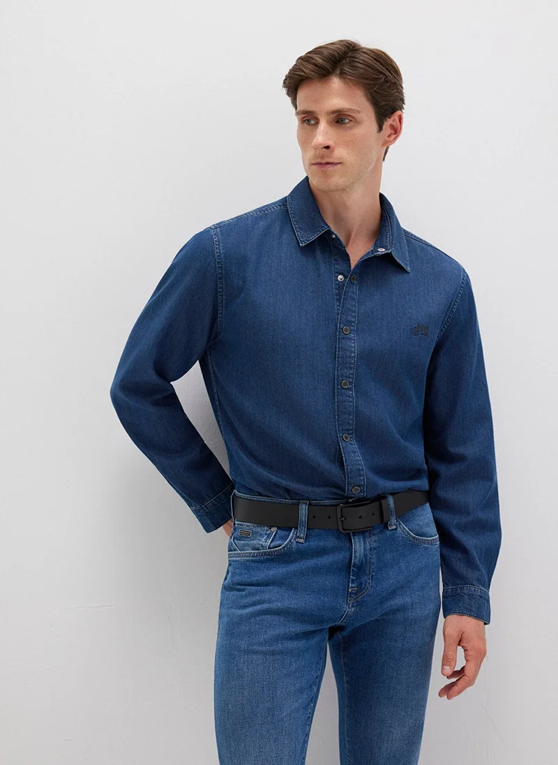 Mavi Roy Dark Indigo Lux Black Denim Shirt