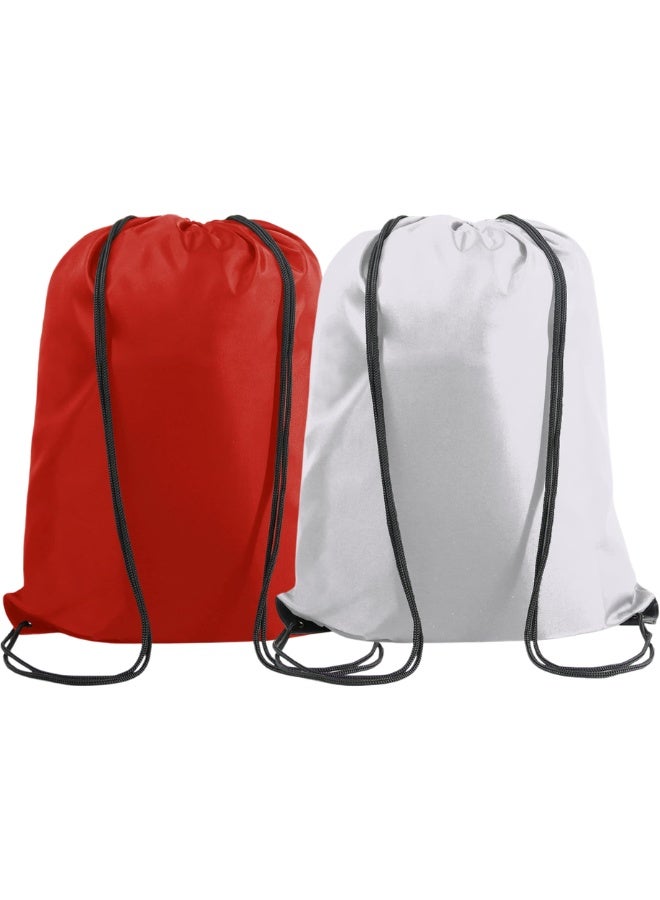 2-Pack Drawstring Backpack Gym Sack – Lightweight Sport & Travel Cinch Bag 43x33 cm, Durable Polyester, Foldable Sports Backpack for Gym, Beach, Swimming & Outdoor Use - Image 1