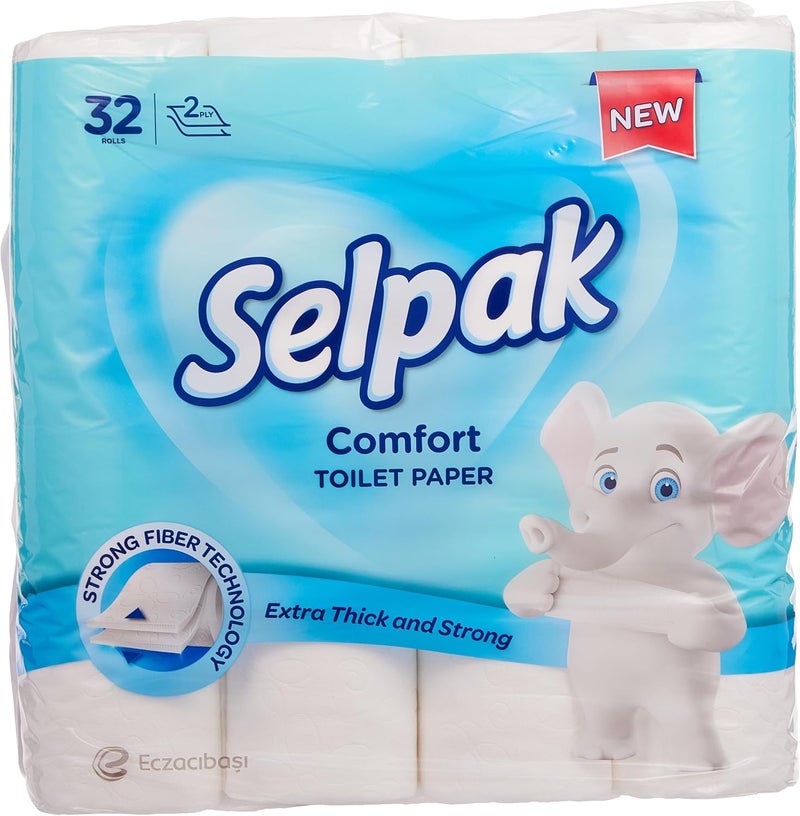 Selpak 2 Ply Toilet Paper 32 Rolls 150 Sheets - Image 2