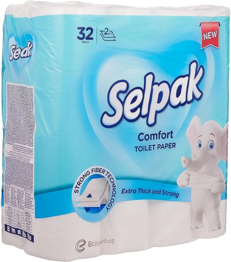 Selpak 2 Ply Toilet Paper 32 Rolls 150 Sheets - Image 1