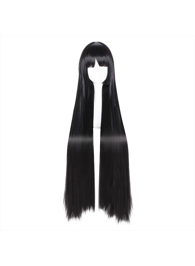 C-ZOFEK Jabami Yumeko Cosplay Wig Women 80cm Long Straight Hair Great Gift (Black) - Image 1