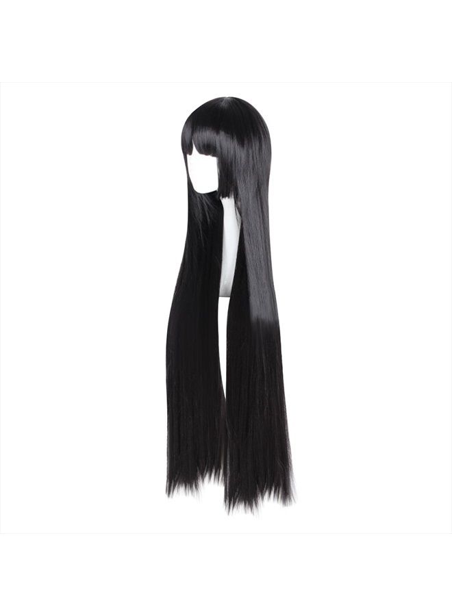 C-ZOFEK Jabami Yumeko Cosplay Wig Women 80cm Long Straight Hair Great Gift (Black) - Image 2