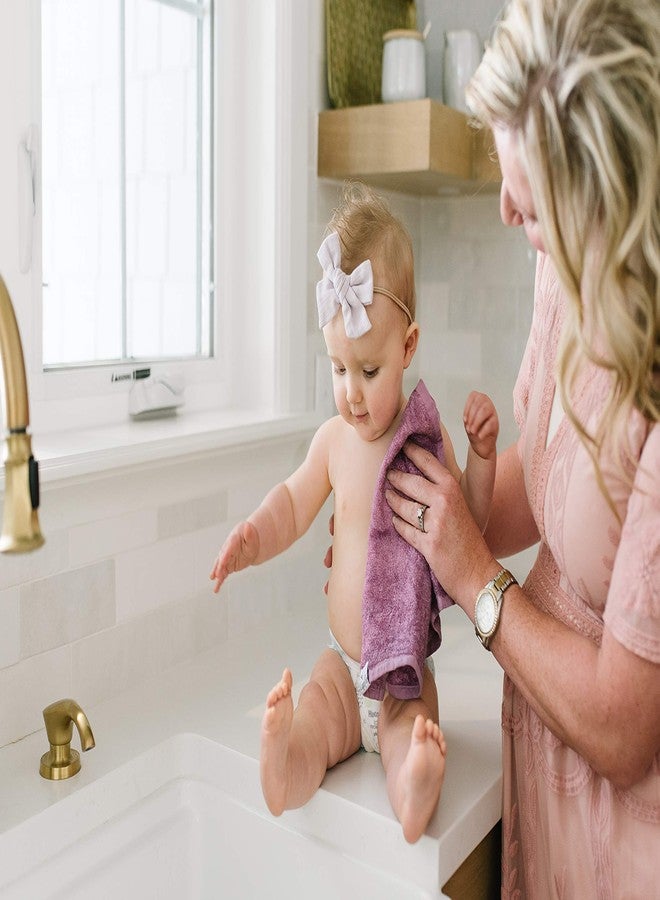 Copper Pearl 6 Ultra Soft Baby Bath Washcloths Premium Large Soft Lily (Purple/Lavender/Gray) 11" x 11" Towels - Image 5