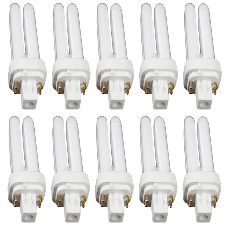 10 Pcs Energy-Saving Fluorescent Lamps, 26W 2U, 4-Pin Pluggable, Horizontal Design, Neutral Light for Downlights - Image 1