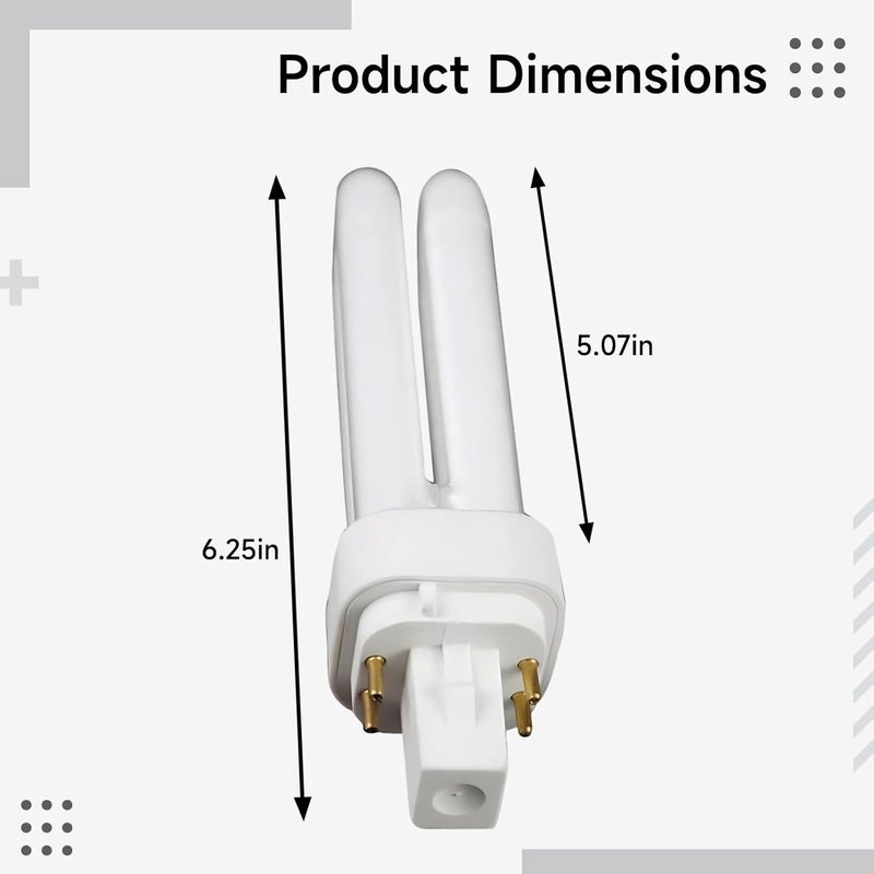 10 Pcs Energy-Saving Fluorescent Lamps, 26W 2U, 4-Pin Pluggable, Horizontal Design, Neutral Light for Downlights - Image 4