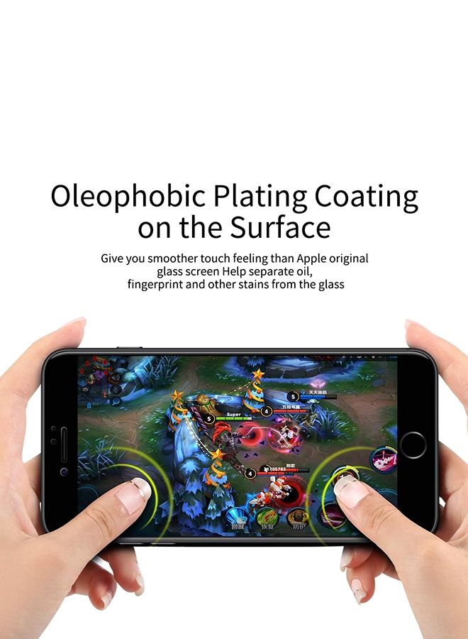 واقي شاشة زجاجي مقاوم للتجسس والخصوصية لهاتف آيفون 7 بلس أسود - Image 2