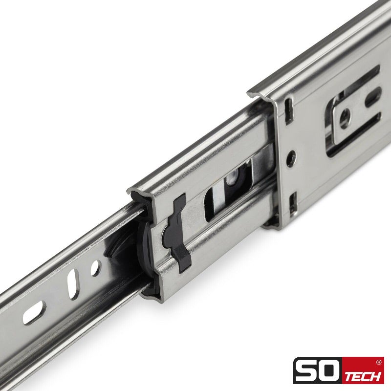 SOTECH KV1-45-H45-L400-NF Full Extensions 400 mm (Inserted) Drawer Rail Ball Bearing Load Capacity 45 kg 1 Pair - Image 3