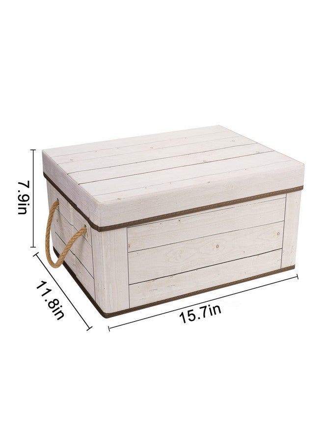 Livememory Memory Box for Keepsake, Decorative Storage Boxes with Lids and Handles for Storage, Decorative - L15.7 x W11.8 x H7.9 In (Not Made of Wood, 2 Pack) - Image 4