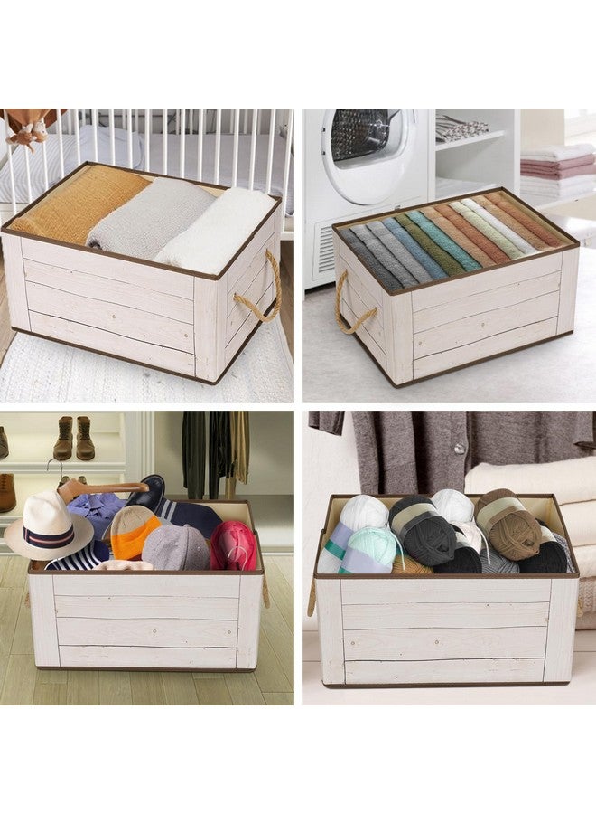 Livememory Memory Box for Keepsake, Decorative Storage Boxes with Lids and Handles for Storage, Decorative - L15.7 x W11.8 x H7.9 In (Not Made of Wood, 2 Pack) - Image 3