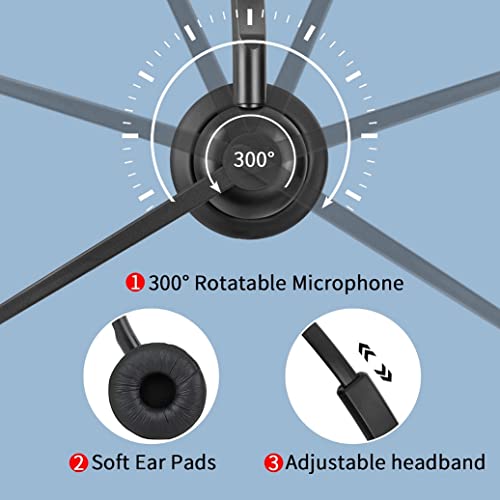 daily headset USB Headset with Mic for PC Computer Laptop Headphones with Noise Cancelling Microphone in-line Control for Home Office Online Class Skype Zoom - Image 2