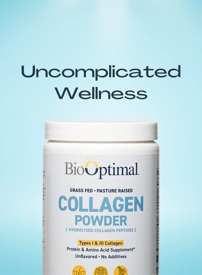 BioOptimal Collagen Powder, Collagen Peptides, Grass Fed, Non-GMO Premium Quality Hydrolyzed Collagen Protein, Pasture Raised, Dissolves Easily, 300 Grams, Packaging May Vary - Image 2