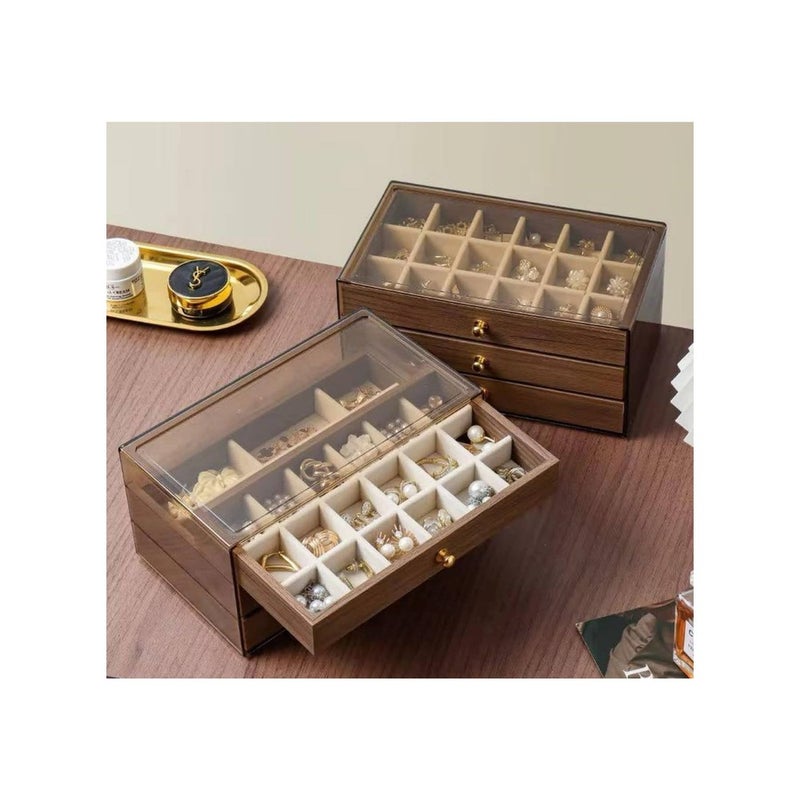 Elegant and Practical Accessories Organizer with 3 Drawers for Jewelry and Accessories Storage – Durable and Easy-to-Use Design for Home and Bedroom (T) - Image 3