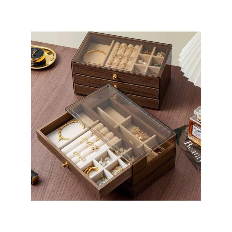 Elegant and Practical Accessories Organizer with 3 Drawers for Jewelry and Accessories Storage – Durable and Easy-to-Use Design for Home and Bedroom (T) - Image 5