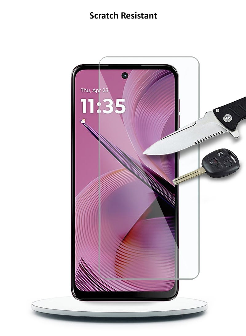 Wtech Motorola Moto G55 5G 2024 Premium Series Curved Edges 9H 2.5D Tempered Glass Screen Protector - Clear - Image 5