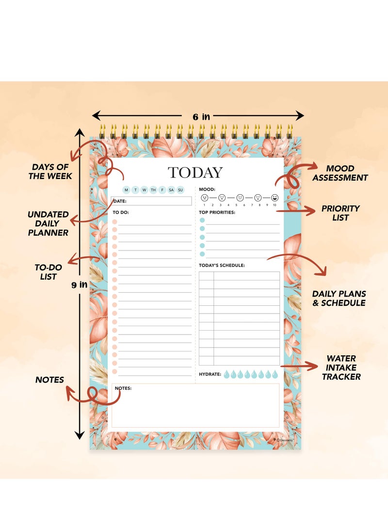 SYOSI - Daily Planner Pad, 58 Sheets of Daily to Do List Notepad, Daily to Do Planner Sheet, Daily Planner, Organizer, Scheduler, Productivity Tracker for Organizing Appointments, Notes (6 X 9 ") - Image 1