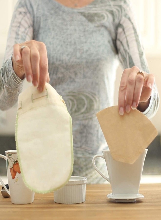 Simple Ecology Organic Cotton Fine Mesh Muslin Straining Bags – Reusable, 100% Natural, Microplastics-Free Coffee Filters (Set of 2 – M, S) for Cold Brews & Coffee - Image 5