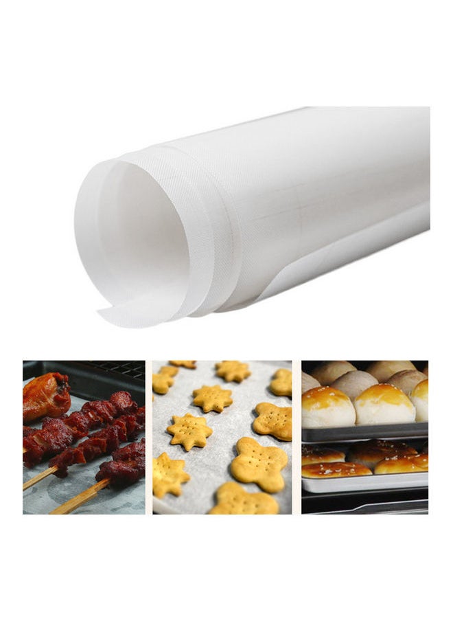 NIBEMINENT 50-Piece Rectangle Non-Stick Baking Liner Sheet White 40x31x1cm  - Image 4