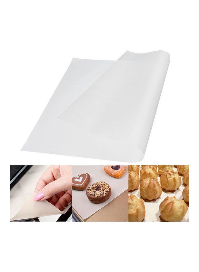 NIBEMINENT 50-Piece Rectangle Non-Stick Baking Liner Sheet White 40x31x1cm  - Image 2