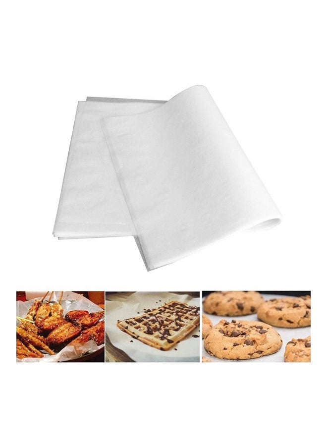 NIBEMINENT 50-Piece Rectangle Non-Stick Baking Liner Sheet White 40x31x1cm  - Image 3