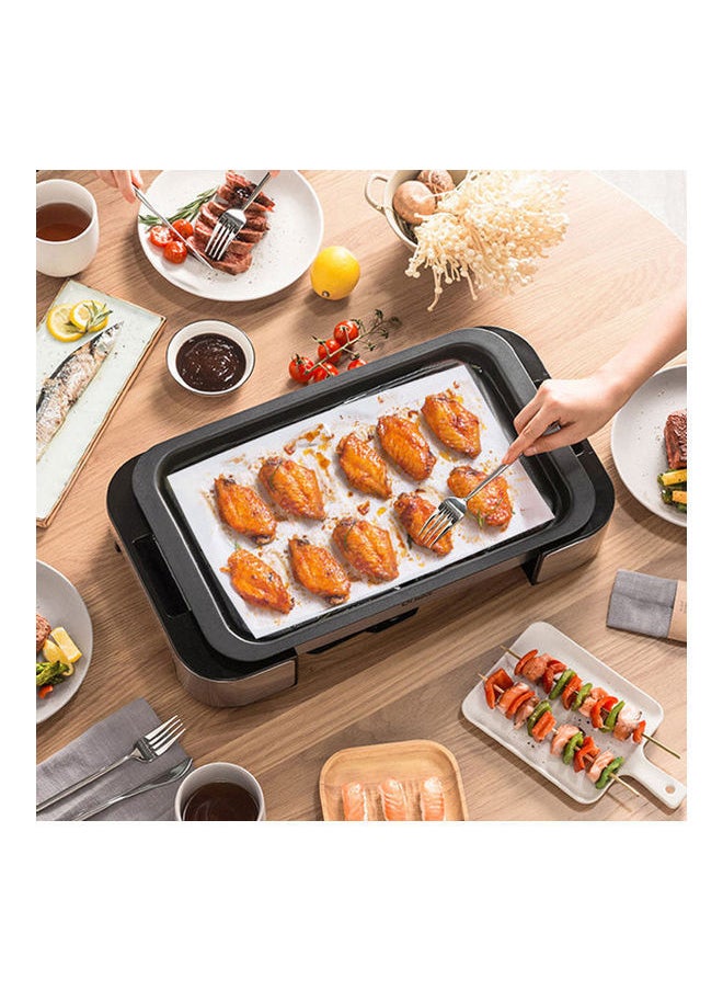 NIBEMINENT - 50-Piece Rectangle Non-Stick Baking Liner Sheet White 40x31x1cm - Image 1