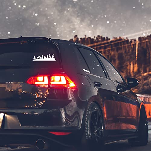 Bargain Max Decals ملصق دكالة قافلة الأخوة من سيد الخواتم لدفتر السيارة واللابتوب 8" × 2" (أبيض) - Image 2