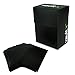 Vault X Trading Card Deck Box and 100 Black Card Sleeves fits 60 Sleeved Cards Small Standard Card Holder Storage Box for MTG Commander Game TCG Black - Image 3