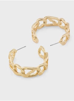 Ginger Chain Link Hoop Earrings  - Image 2