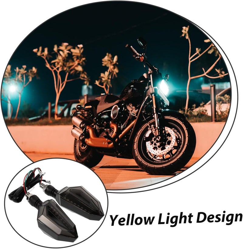 2pcs Led Motorcycle Turn Signal Lights 12v High-intensity Indicator Universal Fitment Easy Installation for Various Motorcycles - Image 2