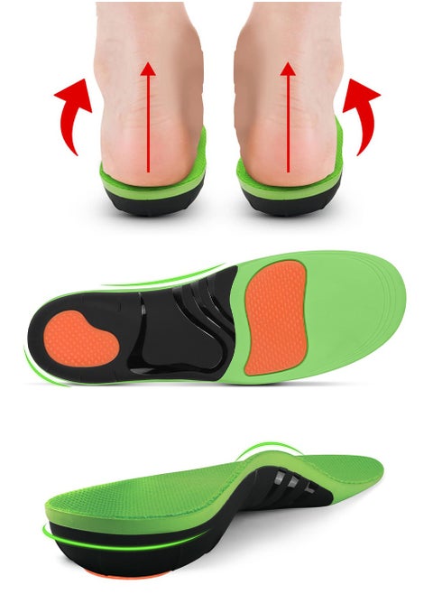 Plantar Fasciitis Insoles High Arch Support Insoles Pain Relief 220LB+ Flat Feet Orthotics Inserts Heavy Duty Support Shoe Insoles for Men and Women