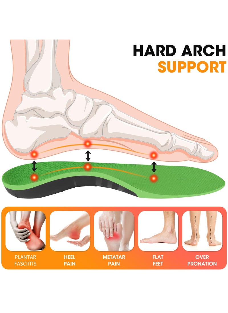 NajmStyle - Plantar Fasciitis Insoles High Arch Support Insoles Pain Relief 220LB+ Flat Feet Orthotics Inserts Heavy Duty Support Shoe Insoles for Men and Women - Image 1