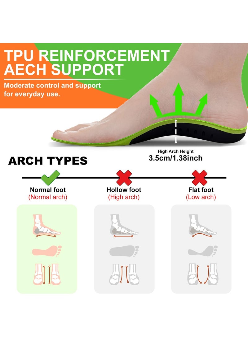 NajmStyle - Plantar Fasciitis Insoles High Arch Support Insoles Pain Relief 220LB+ Flat Feet Orthotics Inserts Heavy Duty Support Shoe Insoles for Men and Women - Image 1