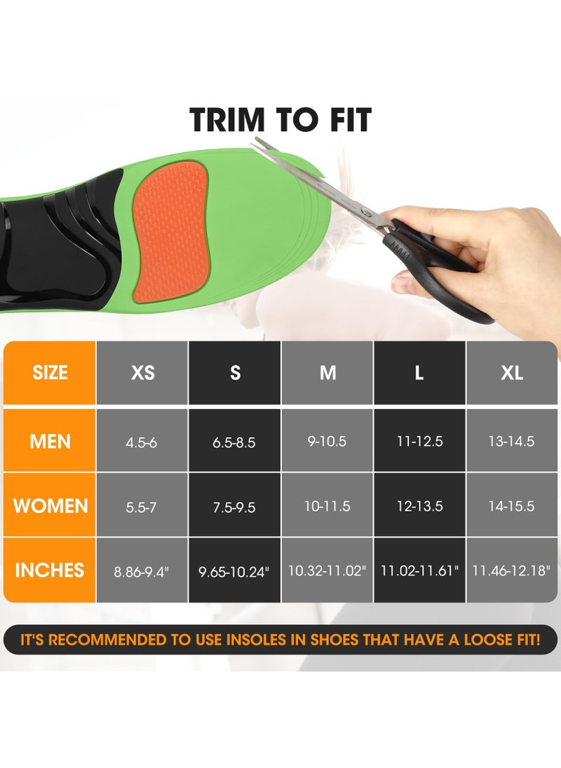 NajmStyle - Plantar Fasciitis Insoles High Arch Support Insoles Pain Relief 220LB+ Flat Feet Orthotics Inserts Heavy Duty Support Shoe Insoles for Men and Women - Image 1