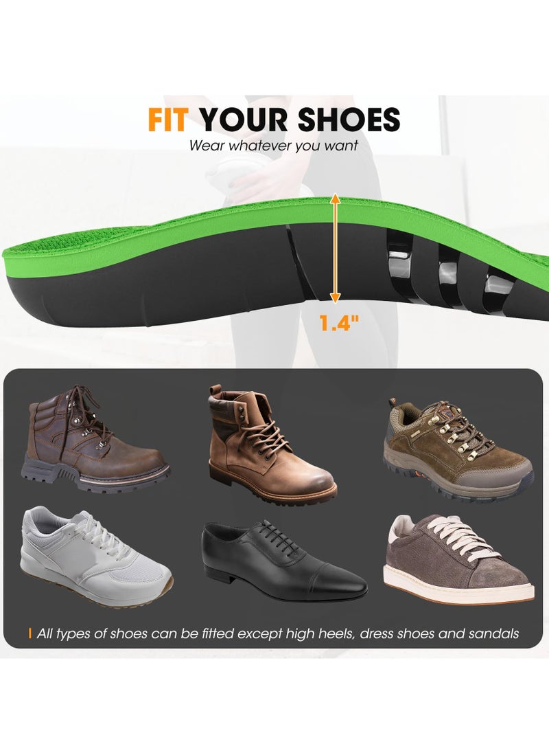 NajmStyle - Plantar Fasciitis Insoles High Arch Support Insoles Pain Relief 220LB+ Flat Feet Orthotics Inserts Heavy Duty Support Shoe Insoles for Men and Women - Image 1