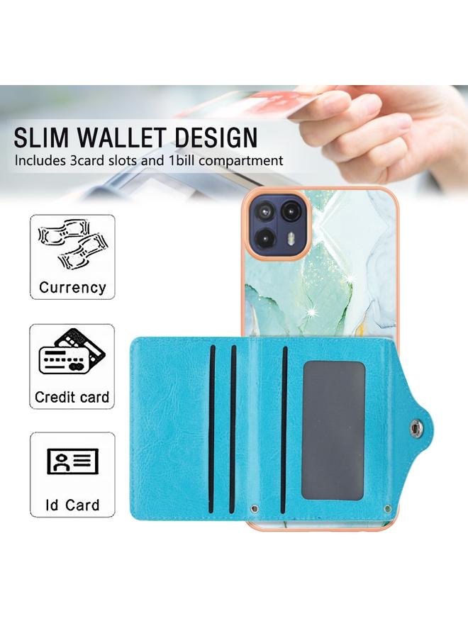 S-TOP Case For Motorola Moto G50 5G Marble Pattern IMD Card Slot Phone Case - Image 4