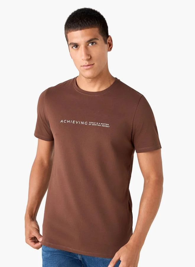 Iconic Iconic Typographic Print T-shirt