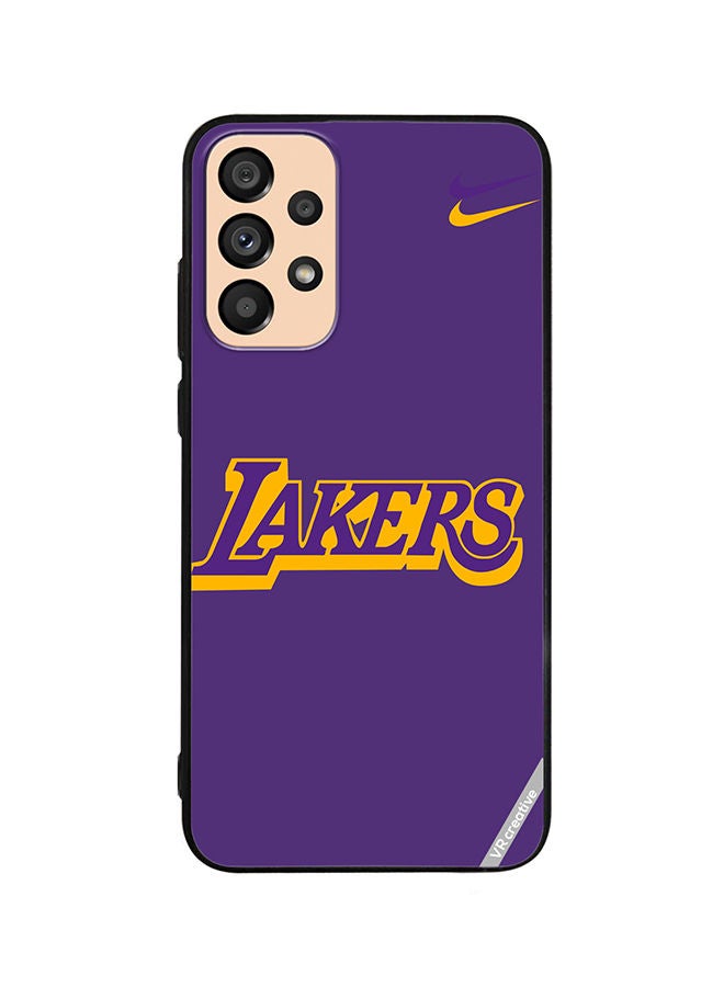 VR CREATIVE Protective Case Cover For Samsung Galaxy A33 5G Lakers Purple Design Multicolour - Image 1