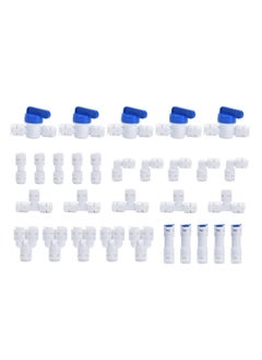 SANMUGEED 30Pack 1/4" OD Quick Connect Fittings Push to Connect Water Tube Fittings for RO Reverse Osmosis Water Filter  - Image 1