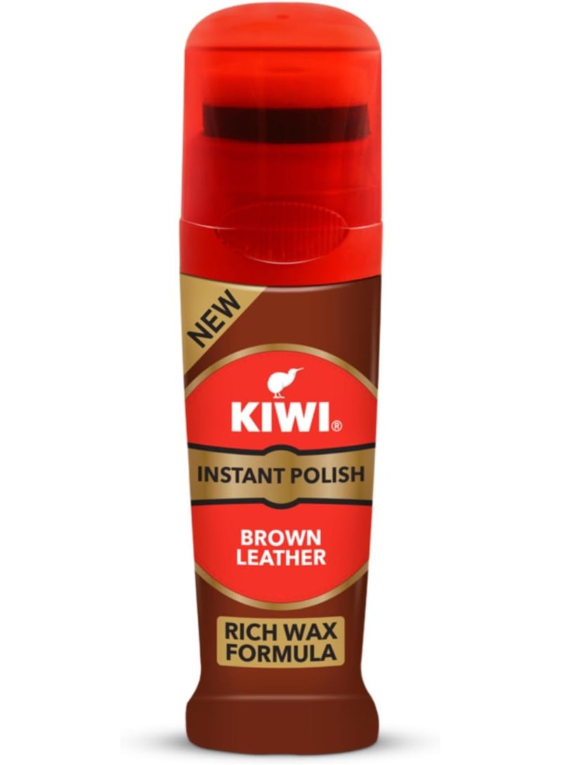 Kiwi Liquid Shoe Polish - 75 ml (Brown) - Image 1