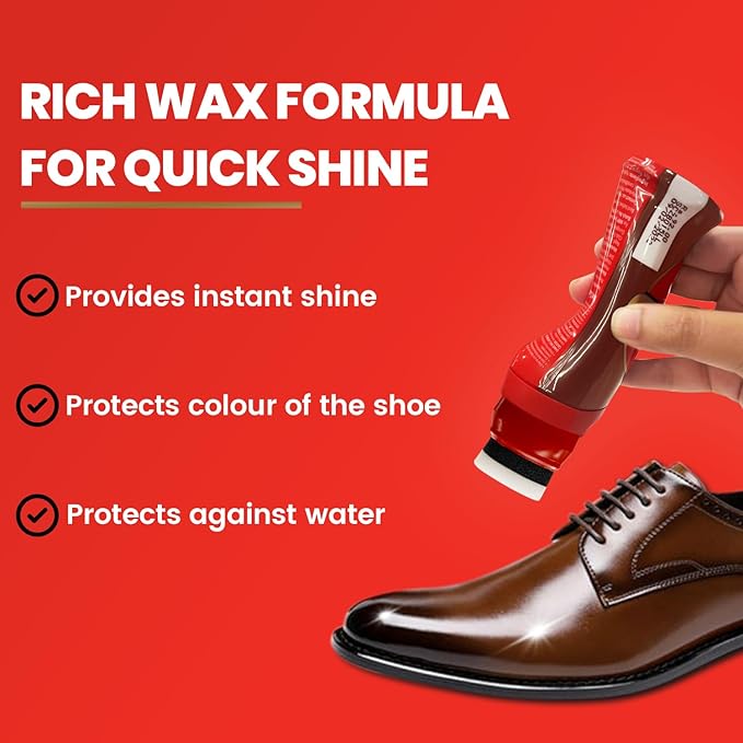 Kiwi Liquid Shoe Polish - 75 ml (Brown) - Image 5