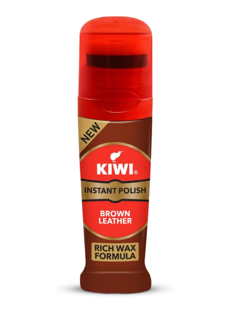 Kiwi Liquid Shoe Polish - 75 ml (Brown) - Image 1