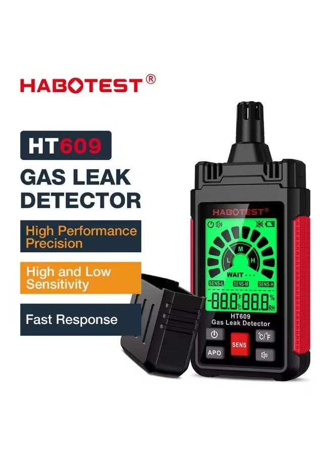 هابوتيست جهاز كشف تسرب الغاز HABOTEST HT609 مزود بوظيفة قياس درجة الحرارة والرطوبة، جهاز محمول لكشف الغازات القابلة للاشتعال - Image 1