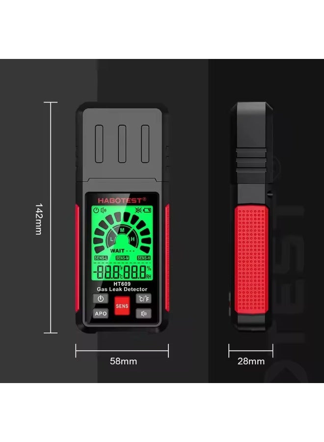 هابوتيست جهاز كشف تسرب الغاز HABOTEST HT609 مزود بوظيفة قياس درجة الحرارة والرطوبة، جهاز محمول لكشف الغازات القابلة للاشتعال - Image 5