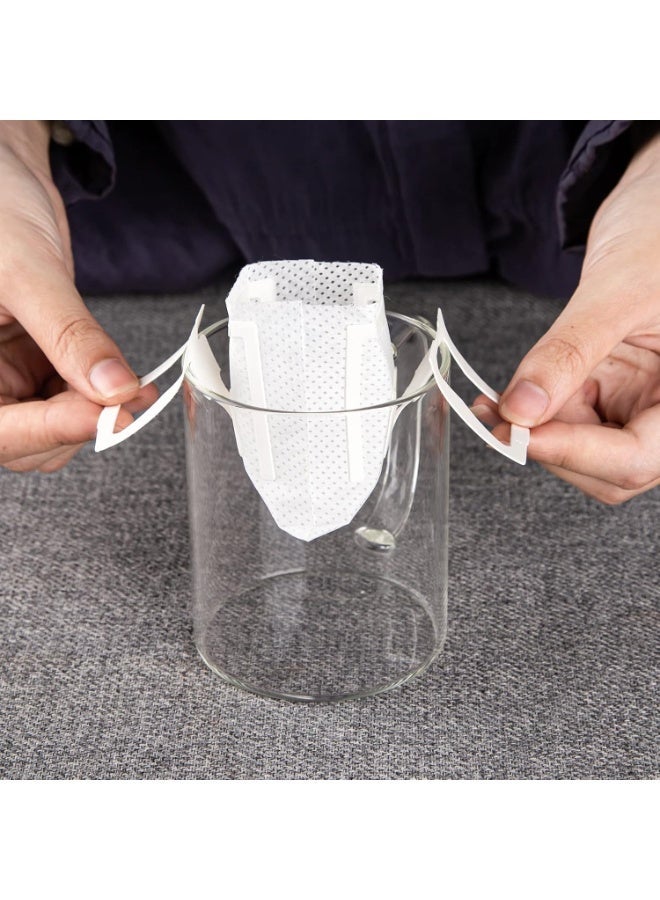 ٥٠ كيسًا من أكياس ترشيح القهوة المعلقة، أكياس ورقية لترشيح القهوة بالتنقيط للاستخدام مرة واحدة، متوافقة مع مجموعة واسعة من أكواب وأدوات القهوة. - Image 2