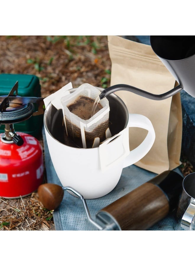 ٥٠ كيسًا من أكياس ترشيح القهوة المعلقة، أكياس ورقية لترشيح القهوة بالتنقيط للاستخدام مرة واحدة، متوافقة مع مجموعة واسعة من أكواب وأدوات القهوة. - Image 5