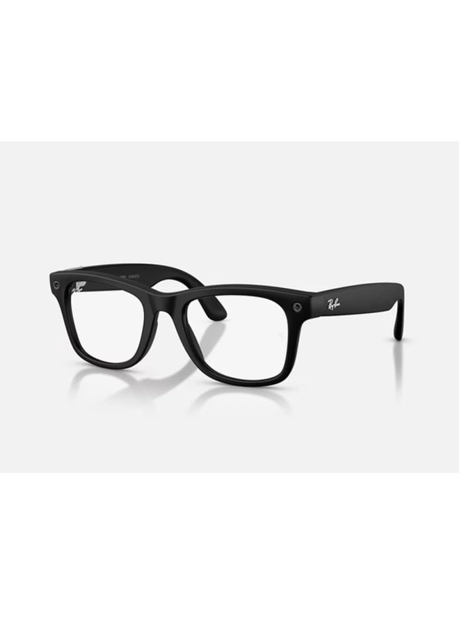 ميتا RAY-BAN (GEN 3) WAYFARER Bridge & Nosepads High Bridge Fit Frame Clear/Green Transitions Lenses AI Glasses Size 53 -22 Matte Black - Image 1