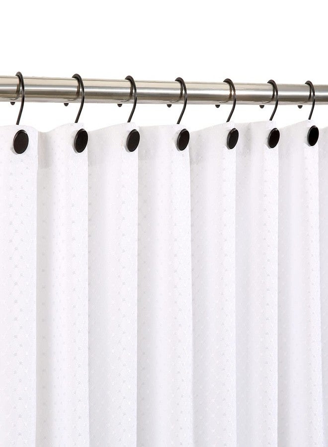 ZESLMG Shower Curtain Hooks, Black Shower Curtain Rings Rustproof Metal Round Decorative Shower Hooks Rings for Bathroom Shower Rods Curtains, Set of 12 Heavy Duty Solid Hooks - Image 4