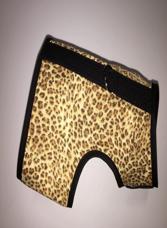 Kitty Holster Cat Harness – Secure Cat Harness for Walking, Soft Cotton Cat Accessories, Comfortable Fit, Strong Hook-and-Loop Closure, Made in USA – Leopard, M/L